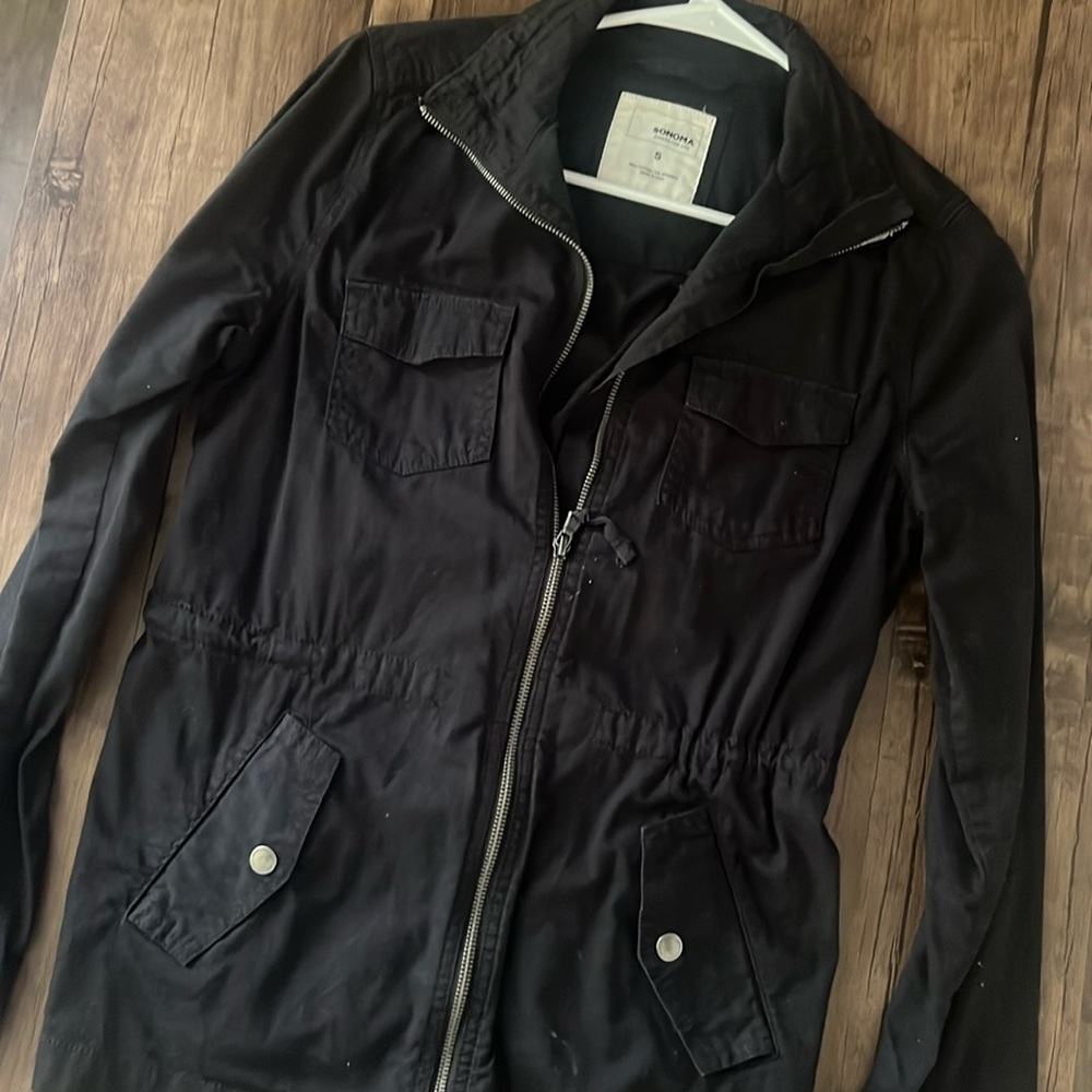black lightweight coat